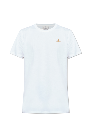 Biały T-shirt z logo Vivienne Westwood - Vitkac Polska